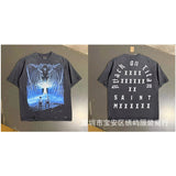 saint m t shirts  s.m cartoon series graphic crewneck pullover short sleeve t-shirt - wholesale