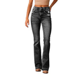 Women's spring denim pants: vintage distressed ripped jeans, washed streetwear style, for amazon us & eu cross-border e-commerce