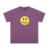 Drew house t-shirt - spring/summer collection - d@ew - moisture-wicking, distressed smiley face graphic, crew neck, pullover, short sleeve - wholesale single piece