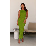 Women's dress - spring/summer european & american style - backless, water ripple sleeveless sexy dress - slim fit bodycon skirt