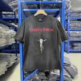 saint m t shirts  s.m. masked portrait graphic crewneck pullover short sleeve tee - wholesale
