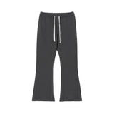Etai men's clothing high-quality loose-fit casual cotton flare sweatpants - american street style raw hem drawstring flare pants