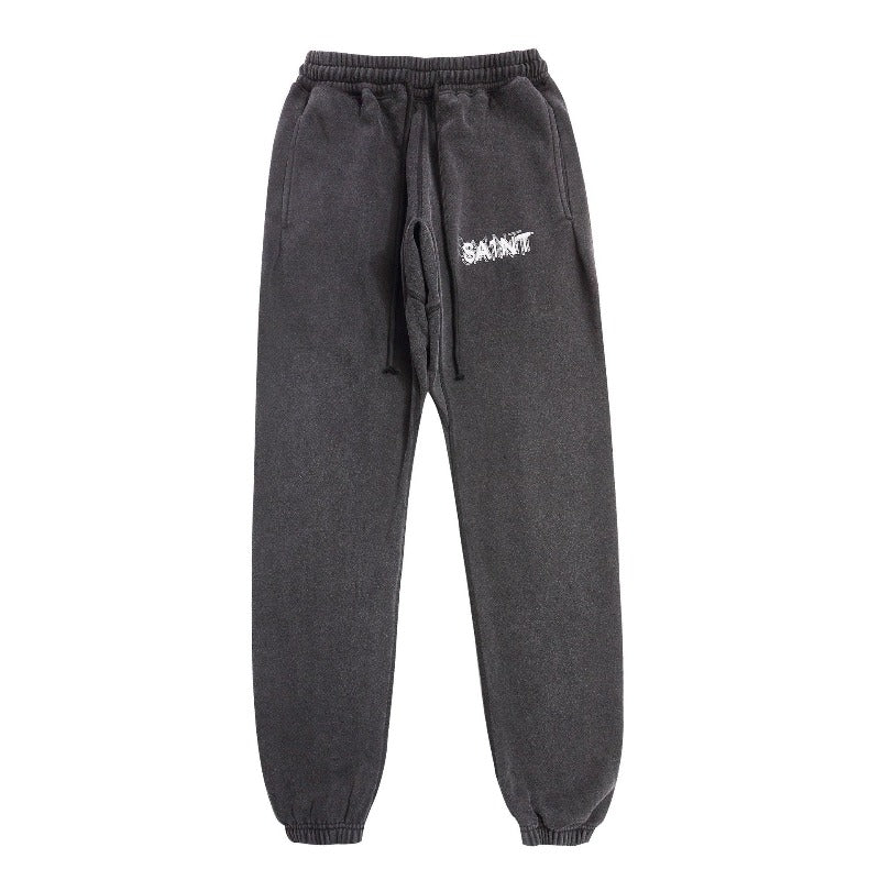 Saint m t pants - autumn/winter s.m vintage overlapping letter casual trousers