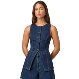Women's pants: spring/summer amazon independent store fashion sleeveless cinched waist high-waisted loose denim shorts set (us/eu style)