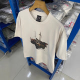 saint m t shirts  s.m car & ice cream graphic crew neck short sleeve tee