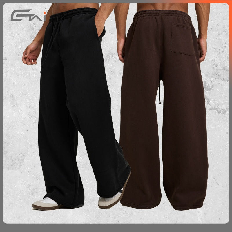 Etai men's clothing relaxed fit heavyweight wide-leg sweatpants - men's trendy brand autumn collection - men's casual pants
