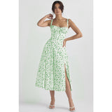 Women's dress: amazon bestseller - summer chic, elegant, high-end, spaghetti strap, soft & feminine style - french-inspired dress for women