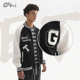 Etai men's clothing unisex oversized baseball jacket - casual couple's style with color block embroidery