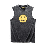 Drew house t-shirt - spring/summer d@ew classic letter heavyweight washed tank top