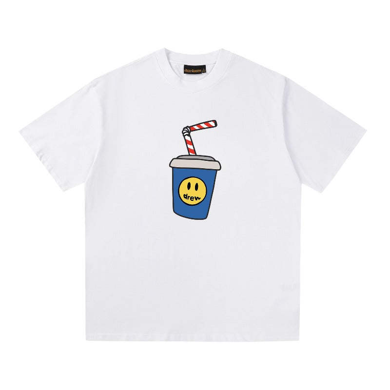 Drew house t-shirt - spring/summer d@ew cartoon series graphic crew neck pullover short sleeve - wholesale single piece