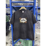 saint m t shirts  s.m. burnt-out recorder crewneck pullover short sleeve - wholesale