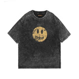 Drew house t-shirt - spring/summer collection - d@ew - distressed smiley face graphic - washed and garment-dyed short sleeve tee - wholesale