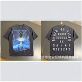saint m t shirts  s.m cartoon series graphic crewneck pullover short sleeve t-shirt - wholesale