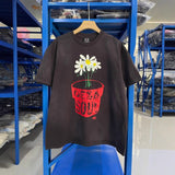 saint m t shirts  s.m daisy print crew neck pullover short sleeve top
