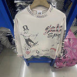 Saint m hoodie fall and winter s.m artist comic pattern round neck pulloverlong sleeves