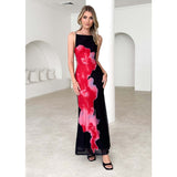 Women's dress - amazon fashion spring/summer new arrivals - slim-fit camisole dress with color block floral print - maxi dress for women