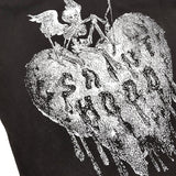 saint m t shirts  s.m skull heart graphic crew neck pullover short sleeve t-shirt - wholesale
