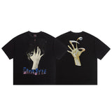 saint m t shirts  s.m vintage washed distressed crew neck pullover short sleeve top - wholesale