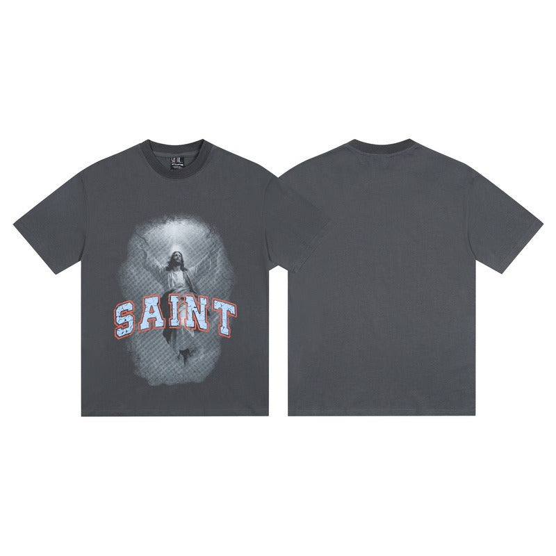 saint m t shirts  s.m character series graphic crew neck pullover short sleeve tee