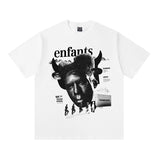 saint m t shirts  s.m. bull horn character graphic crew neck pullover short sleeve t-shirt - wholesale
