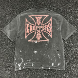 saint m t shirts  s.m collaboration series graphic print crew neck pullover short sleeve t-shirt - wholesale