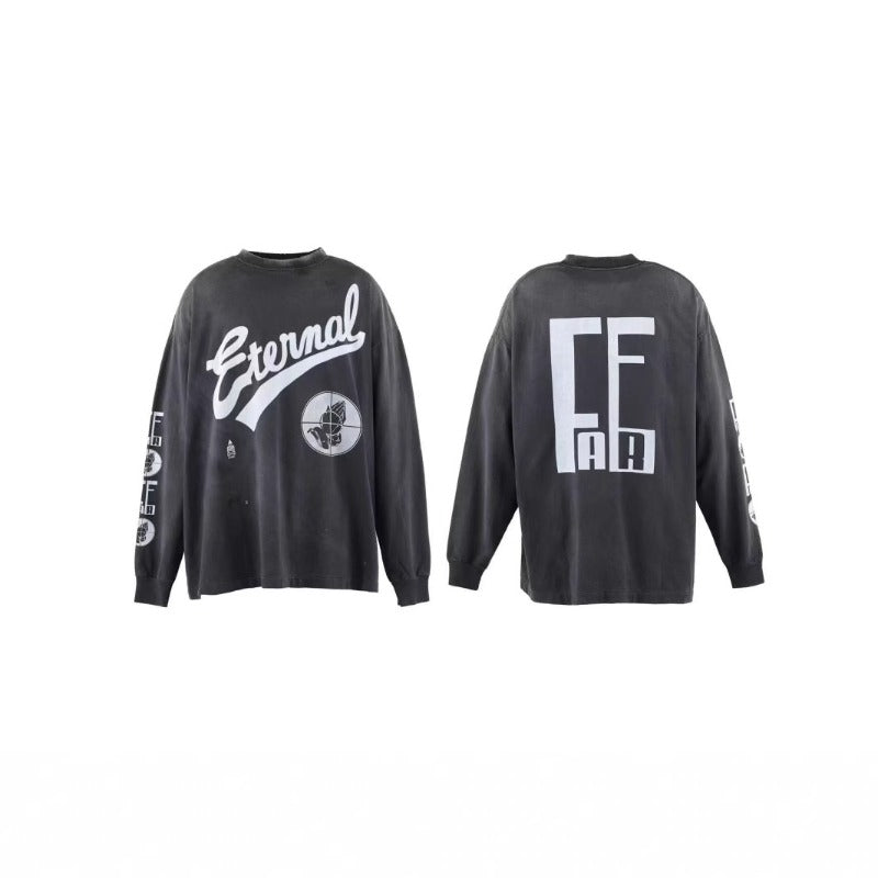Saint m hoodie - spring/autumn s.m collaboration series graphic crewneck pullover long sleeve - wholesale