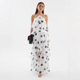 Women's dress - european and american cross-border e-commerce independent website - polka dot print halter sleeveless top cake dress