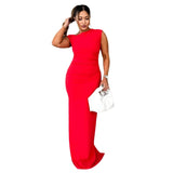 Women's dress - european and american export, cross-border e-commerce, amazon spring/summer hot seller, sleeveless, open back, ruched bodycon dress