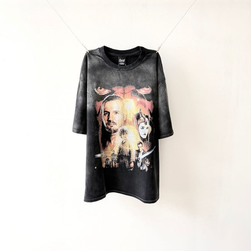 saint m t shirts  s.m. star wars prequel crew neck pullover short sleeve t-shirt - wholesale
