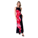 Women's dress - amazon fashion spring/summer new arrivals - slim-fit camisole dress with color block floral print - maxi dress for women