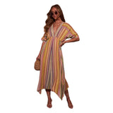 Women's dress - european & american style loose robe, beach cover-up, seaside vacation sun protection maxi dress, bikini cover-up robe dress for women