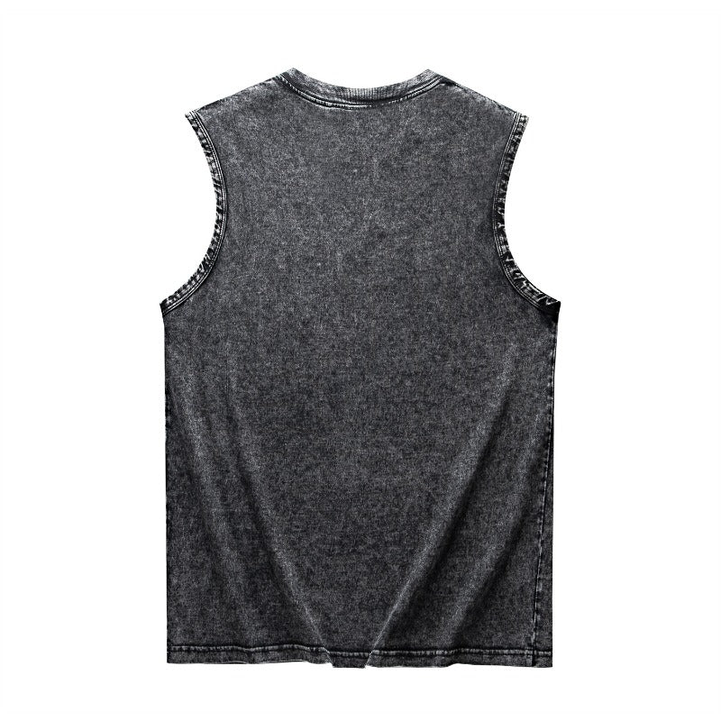 Drew house t-shirt - spring/summer d@ew smiley face letter heavyweight washed tank top