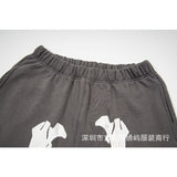 Saint m t pants spring and summer s.m cracked pulp bone printingcasualloose shorts