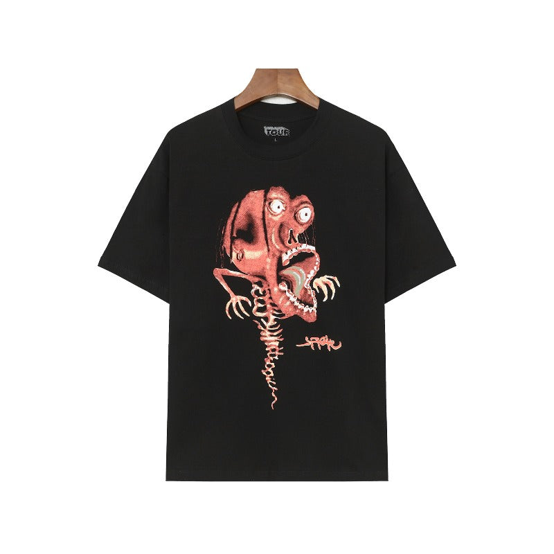 Drew house t-shirt - spring/summer - t.s. cartoon devil graphic crew neck pullover short sleeve - wholesale