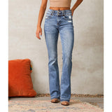 Women's spring denim pants: vintage distressed ripped jeans, washed streetwear style, for amazon us & eu cross-border e-commerce