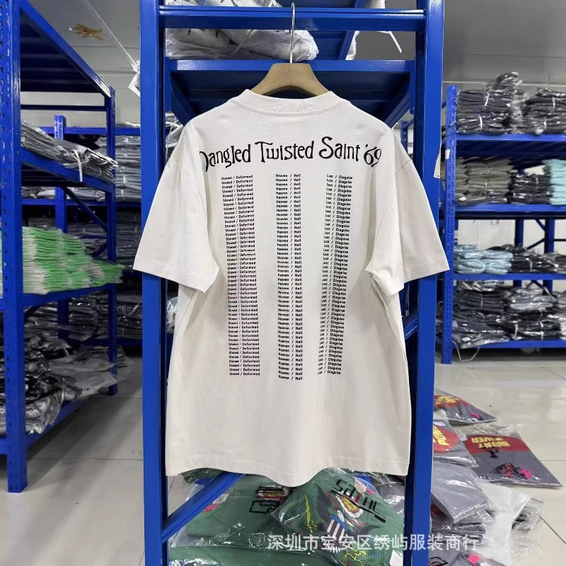 saint m t shirts  s.m collaboration graphic crewneck t-shirt - wholesale