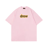 Drew house t-shirt - spring/summer collection - d@ew rubberized letter crew neck short sleeve tee