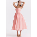 Women's dress - export quality, amazon style, long summer dress, cross-border sexy backless cami, gentle style dress for women