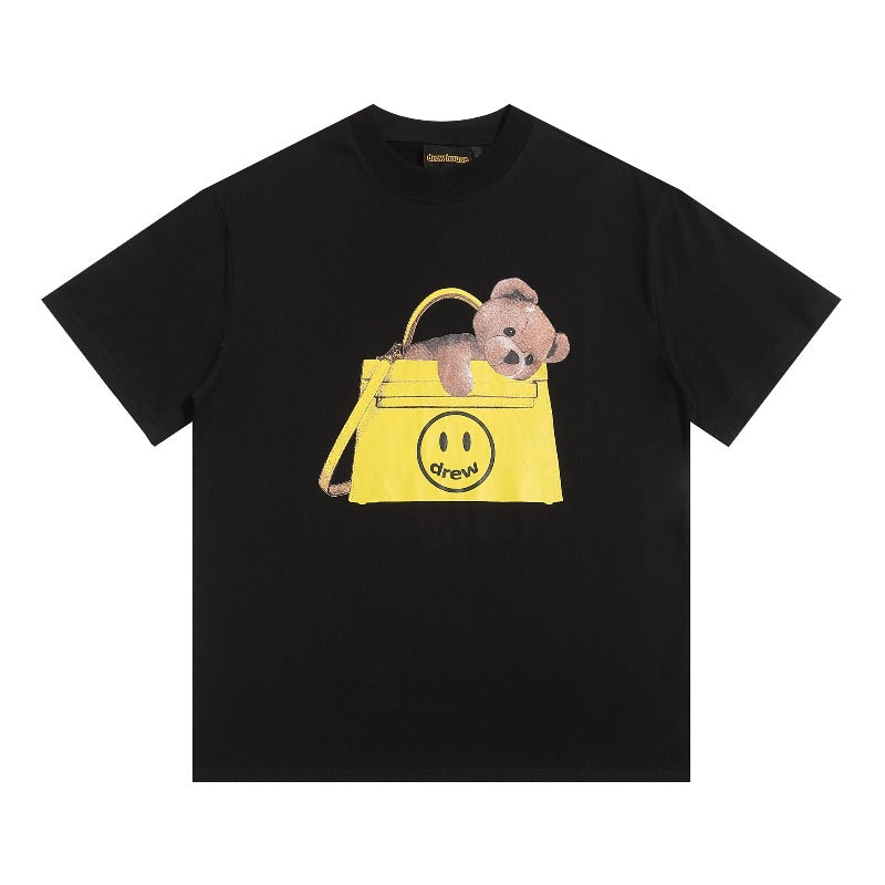 Drew house t-shirt - spring/summer collection - d@ew bear bag graphic crew neck pullover short sleeve - wholesale
