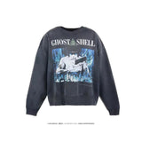 Saint m hoodie spring & fall s.m ghost in the shell pattern round neck pullover sweatshirt