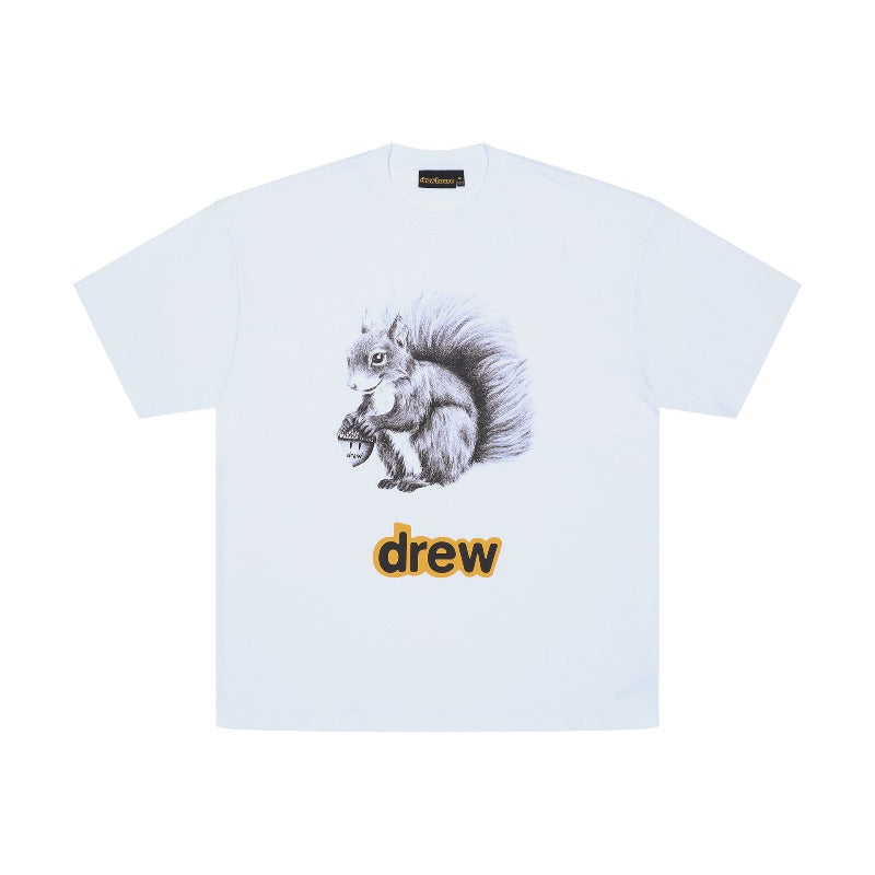Drew house t-shirt - spring/summer d@ew cartoon squirrel graphic crew neck pullover short sleeve - wholesale