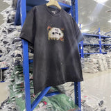 saint m t shirts  s.m. burnt-out recorder crewneck pullover short sleeve - wholesale