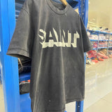 saint m t shirts  s.m letter print crew neck pullover short sleeve top - wholesale
