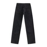 Drew house pants spring & fall fog high street smiley hole denim pants