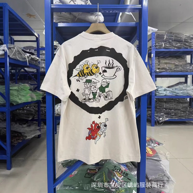 saint m t shirts  s.m. band collaboration graphic crewneck t-shirt - wholesale