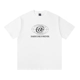 saint m t shirts  s.m earth alphabet graphic crew neck short sleeve t-shirt - wholesale