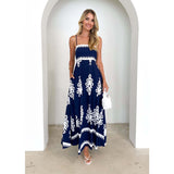Women's dress - european & american style, cross-border amazon & aliexpress, summer ethnic-inspired, slim-fit, backless cami dress