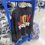 Saint m hoodie - autumn/winter s.m letter print distressed vintage crewneck long sleeve - wholesale