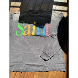 Saint m hoodie - spring/autumn - s.m - colorful letter graphic - crew neck pullover - long sleeve - wholesale