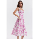 Women's dress: amazon bestseller - summer chic, elegant, high-end, spaghetti strap, soft & feminine style - french-inspired dress for women